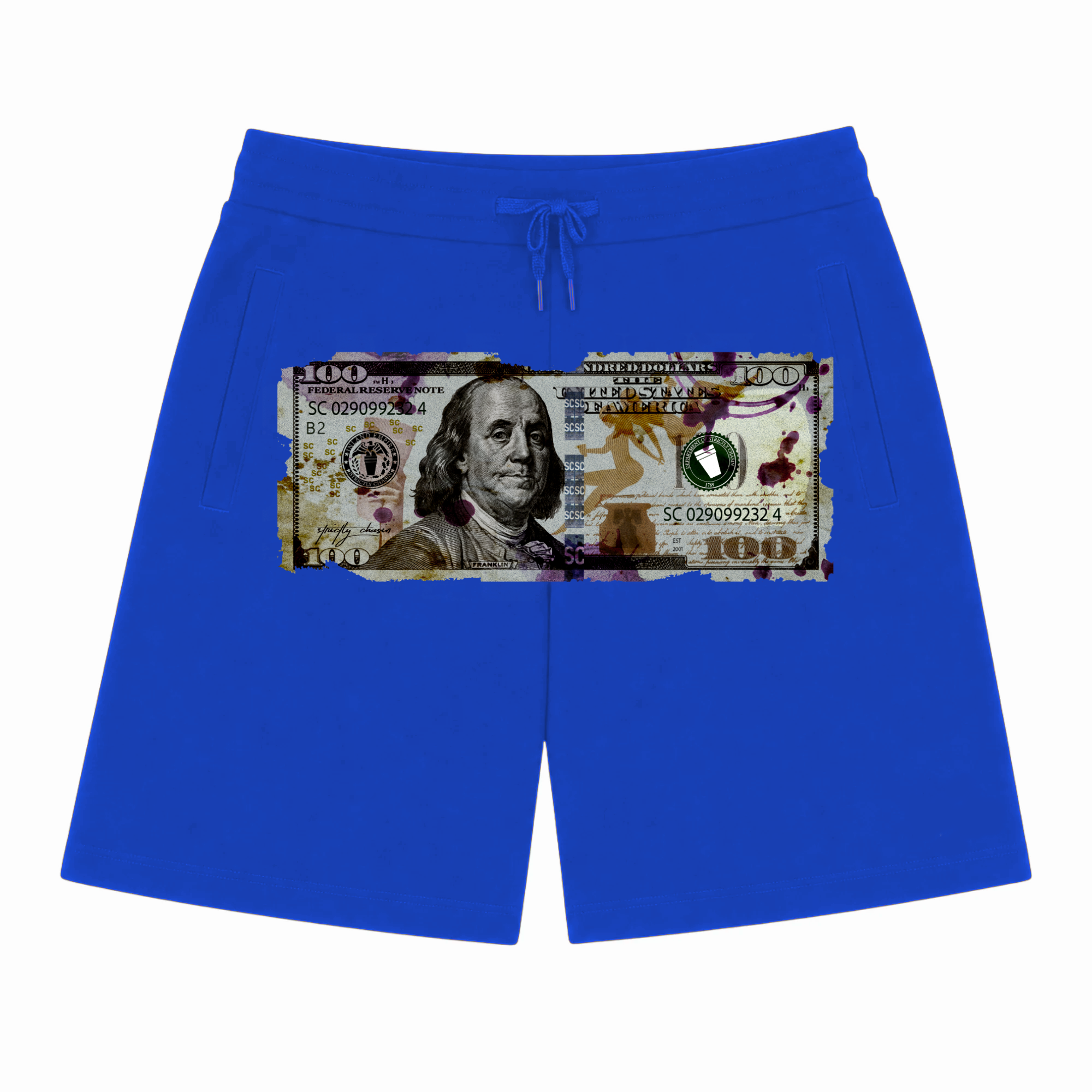 ROYAL BLUE STRICTLY CHASIN “FILTHY 100s” SHORTS